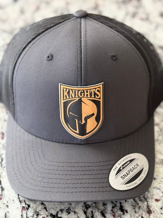 Custom Leather Patch Hat – Personalized Team Logo, Text, or Icon – Richardson 112 Trucker