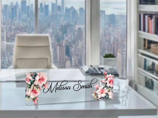Personalized Desk Name Block – Custom Name Plate | 3x9 Acrylic