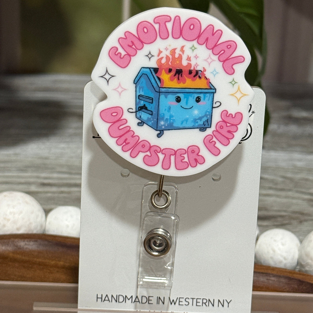 Emotional Dumpster Fire Retractable Badge Reel
