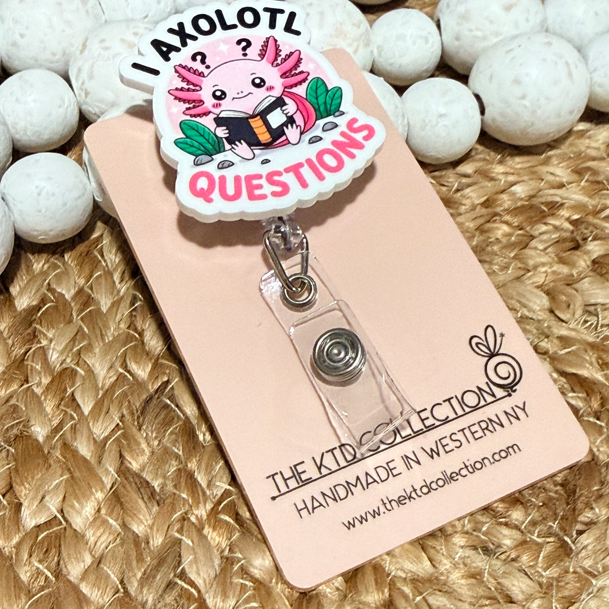 I Axolotl Questions Retractable Badge Reel