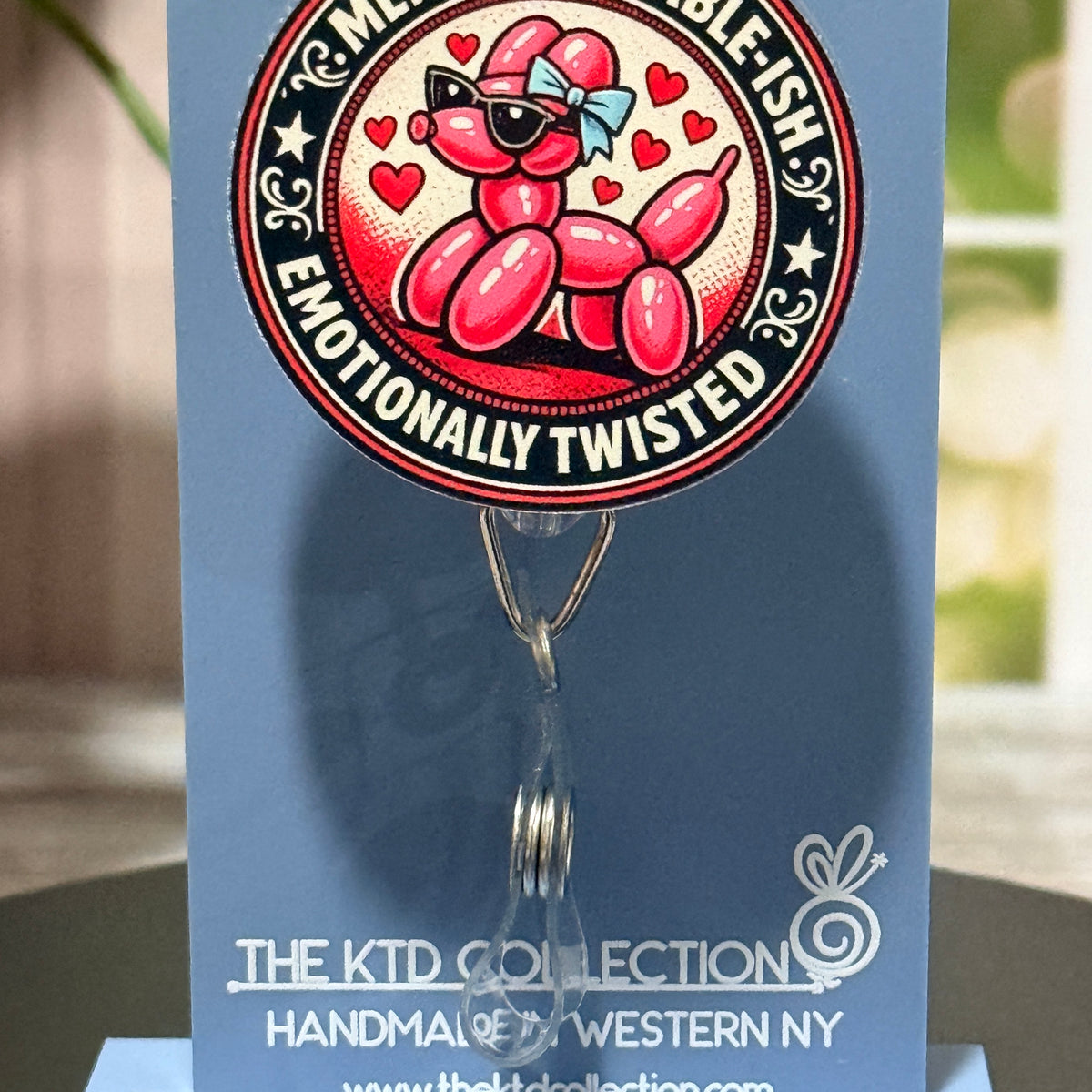 Mentally Stable-ish Emotionally Twisted Funny Badge Reel for Nurses