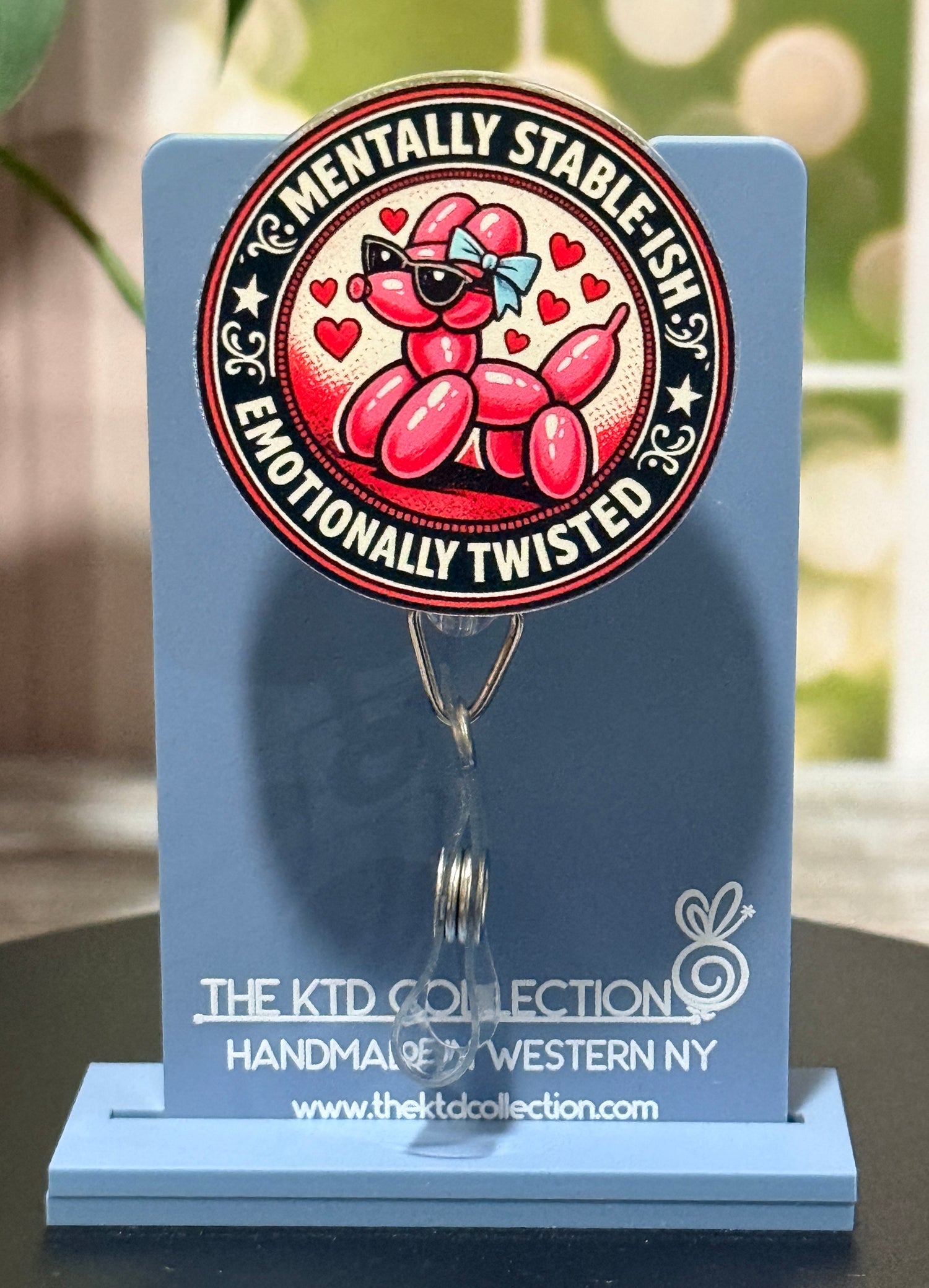 Mentally Stable-ish Emotionally Twisted Funny Badge Reel for Nurses