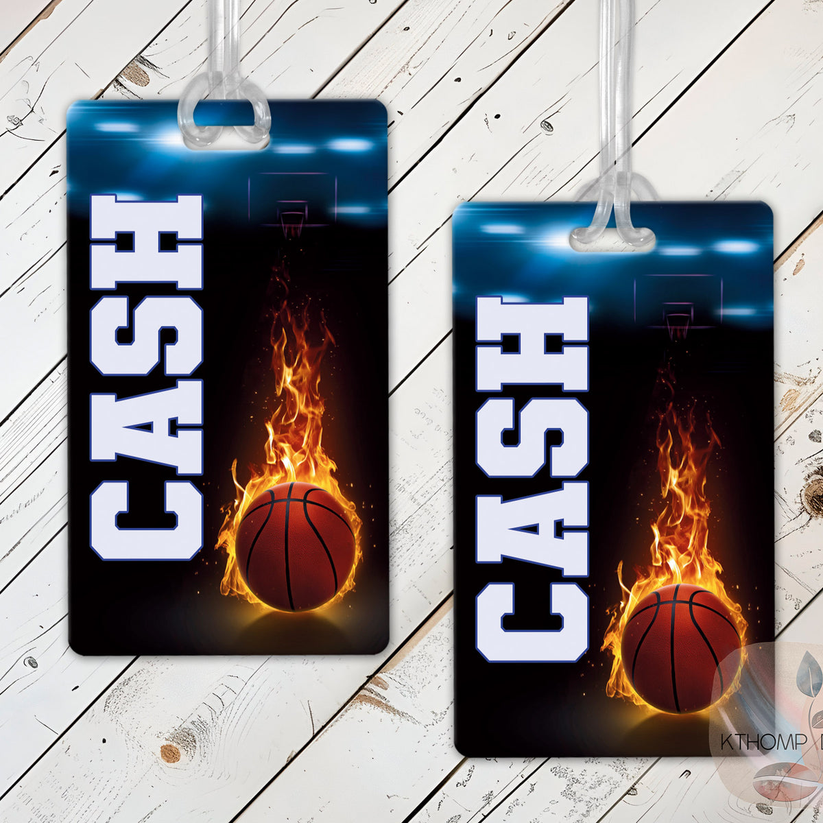 Personalized Basketball Bag Tag with Name and Number