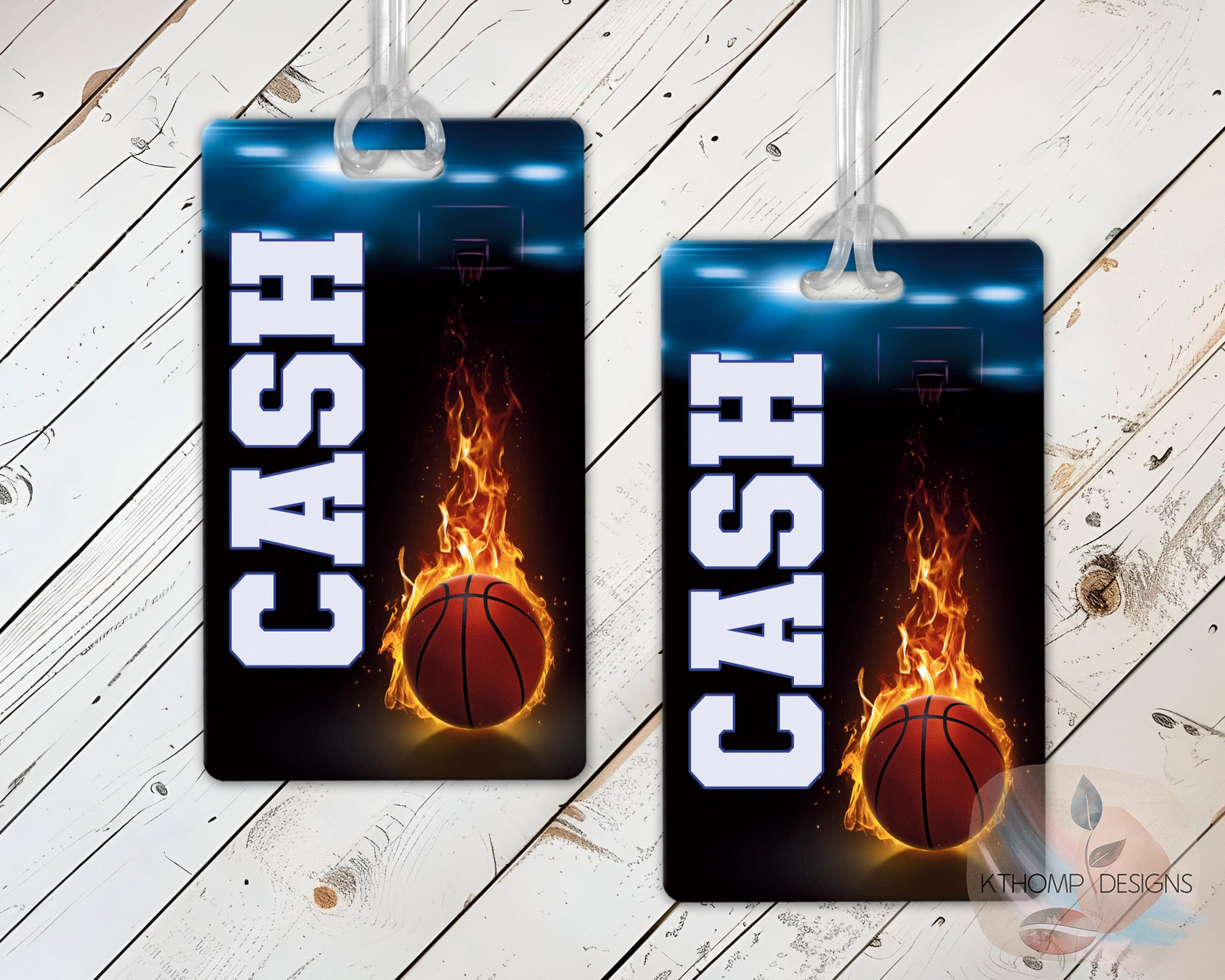 Personalized Basketball Bag Tag with Name and Number