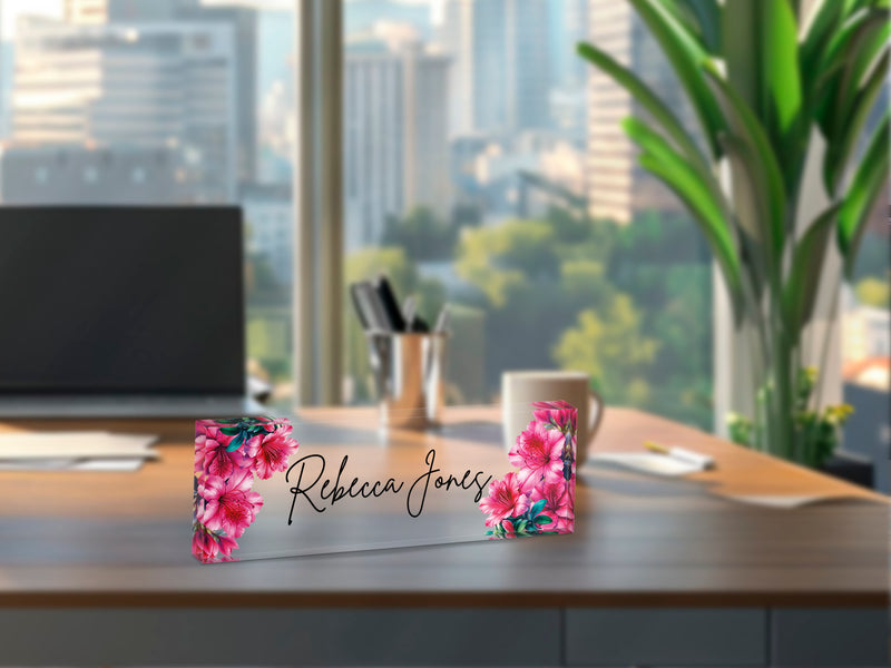 Personalized Desk Name Block – Custom Name Plate | 3x9 Acrylic