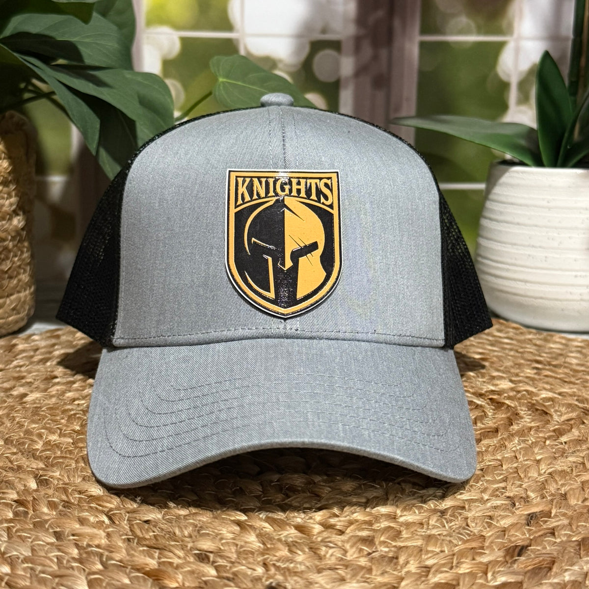 Custom Leather Patch Hat – Personalized Team Logo, Text, or Icon – Richardson 112 Trucker