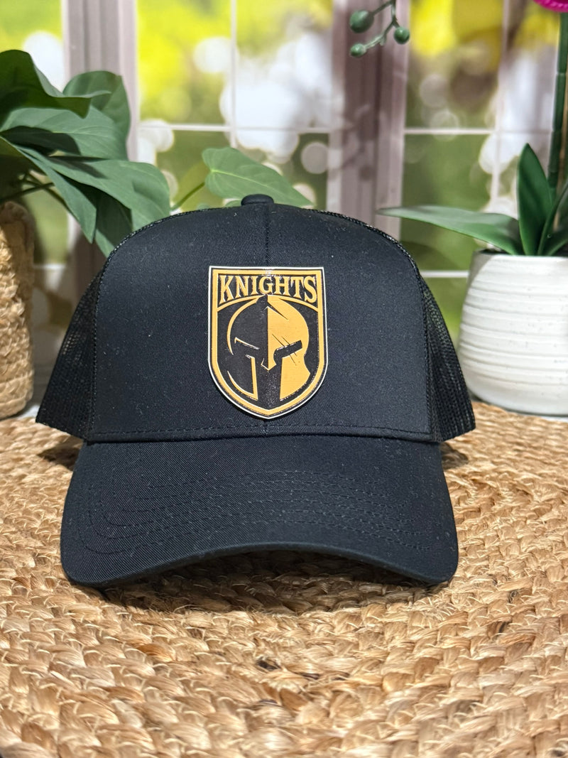 Custom Leather Patch Hat – Personalized Team Logo, Text, or Icon – Richardson 112 Trucker