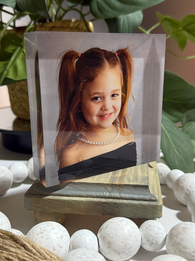 Custom Photo Block – UV Printed Acrylic Keepsake, Upload Your Photo, 3x3, 4x4, 4x6