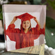 Custom photo block printed on acrylic with uploaded image, shown in 4x4 size on desk