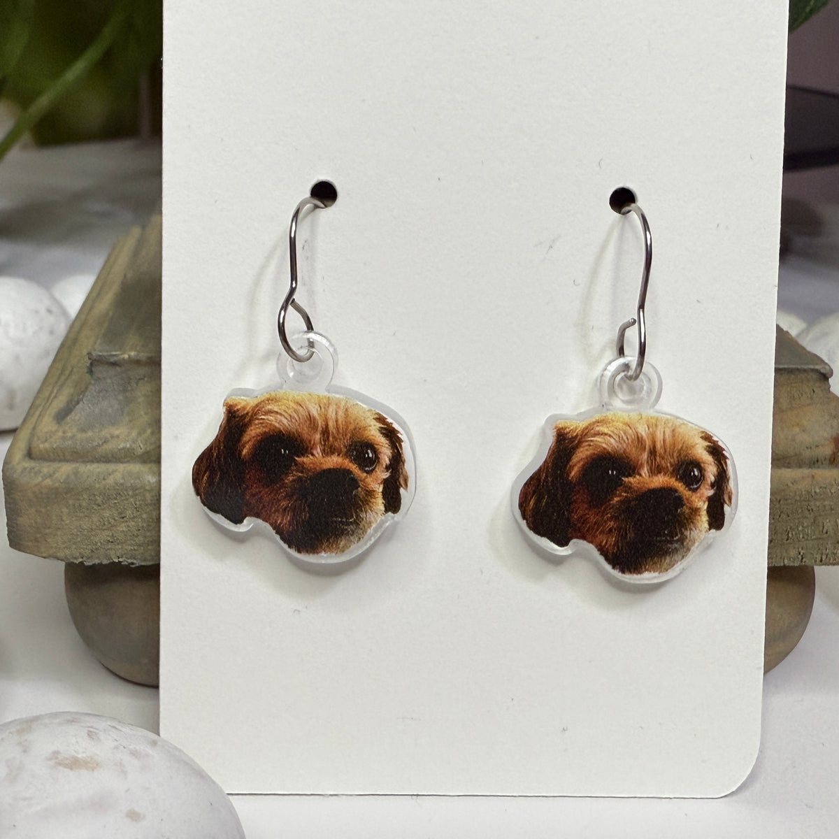 Custom Pet Earrings – Upload Your Pet’s Photo | UV Printed Acrylic