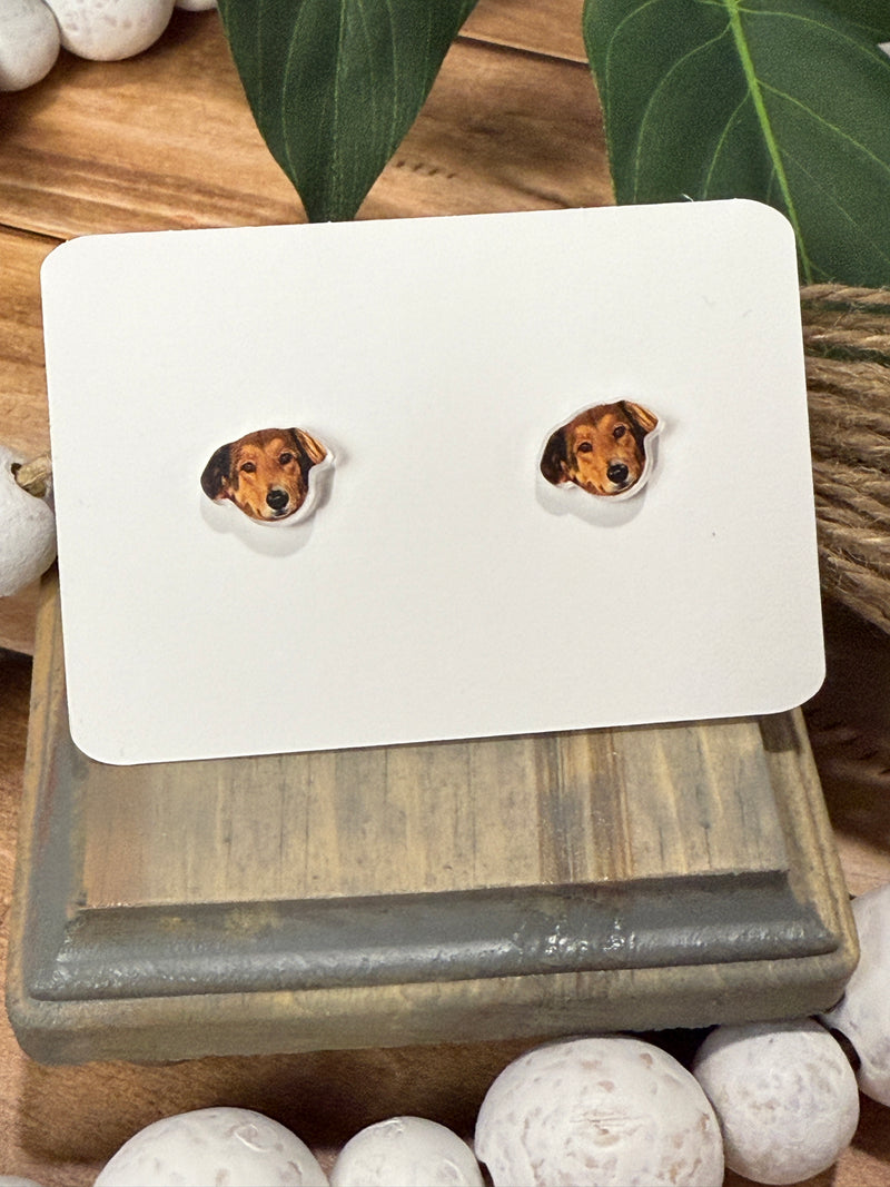 Custom Pet Earrings – Upload Your Pet’s Photo | UV Printed Acrylic