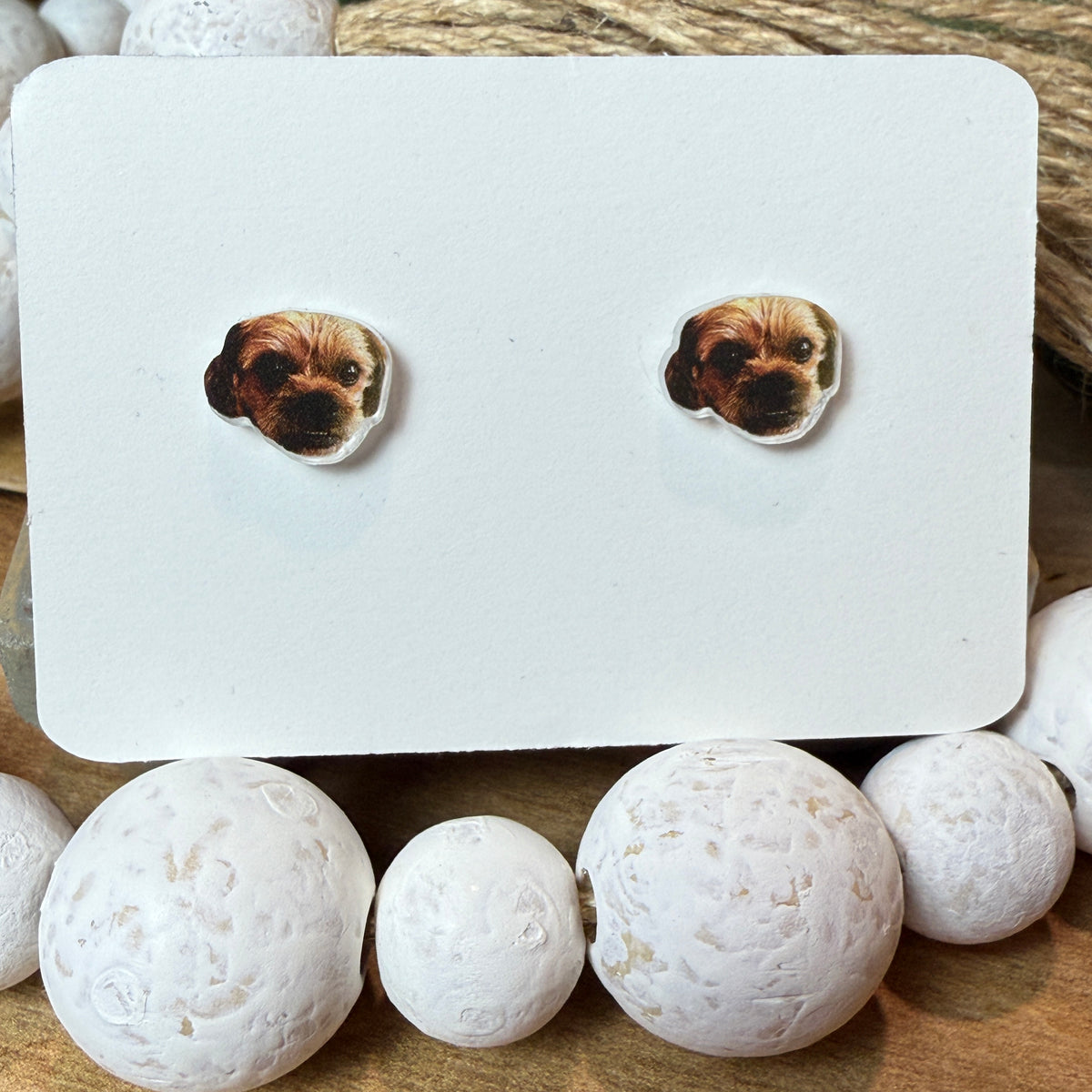 Custom Pet Earrings – Upload Your Pet’s Photo | UV Printed Acrylic