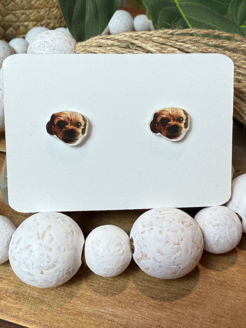 Custom Pet Earrings – Upload Your Pet’s Photo | UV Printed Acrylic