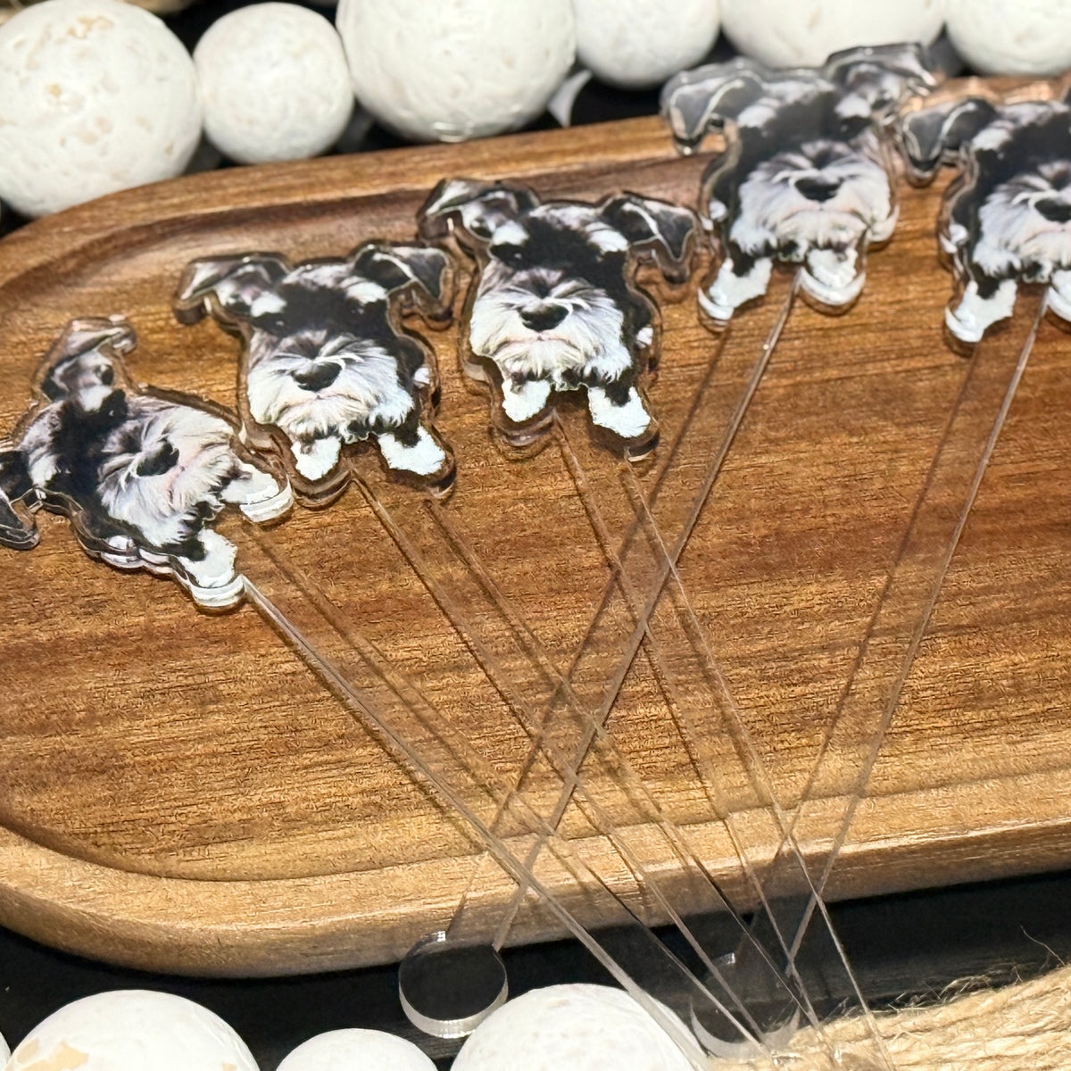 Custom Acrylic Drink Stirrers – Personalized Cocktail Sticks with Pet Photos, Logos & Designs