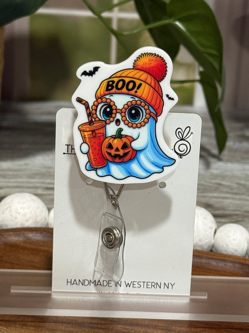 Boujie Ghost Retractable Badge Reel