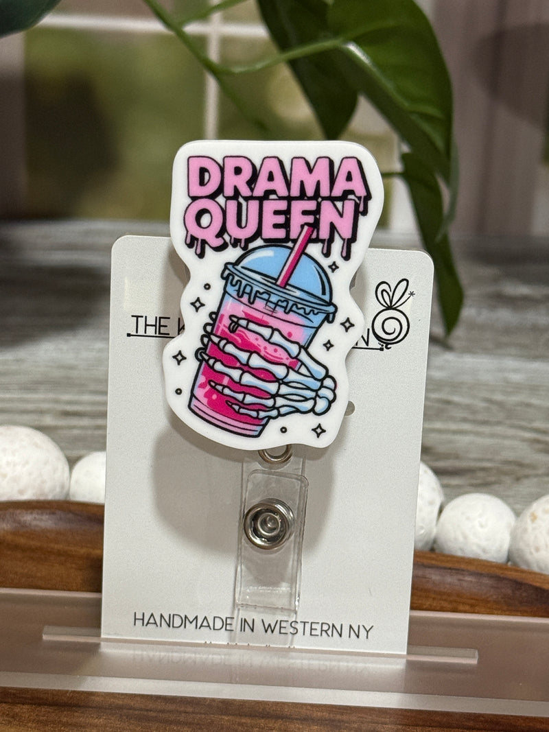 Drama Queen Retractable Badge Reel