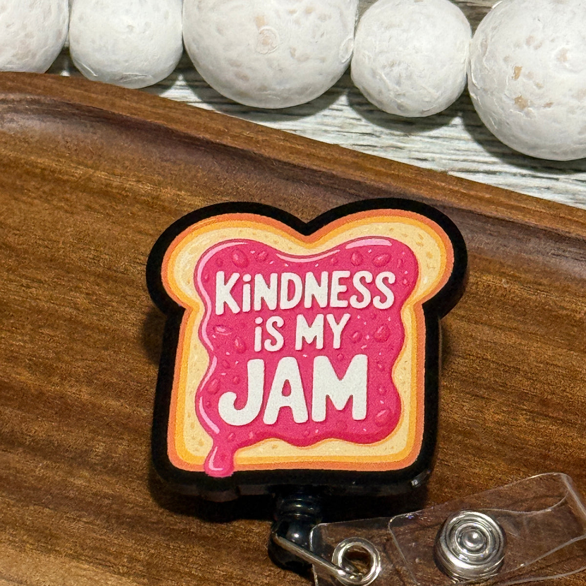 Kindness Is My Jam Retractable Badge Reel