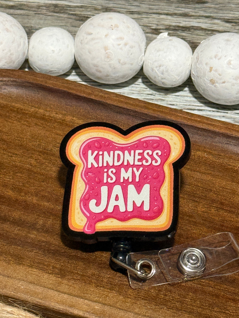 Kindness Is My Jam Retractable Badge Reel