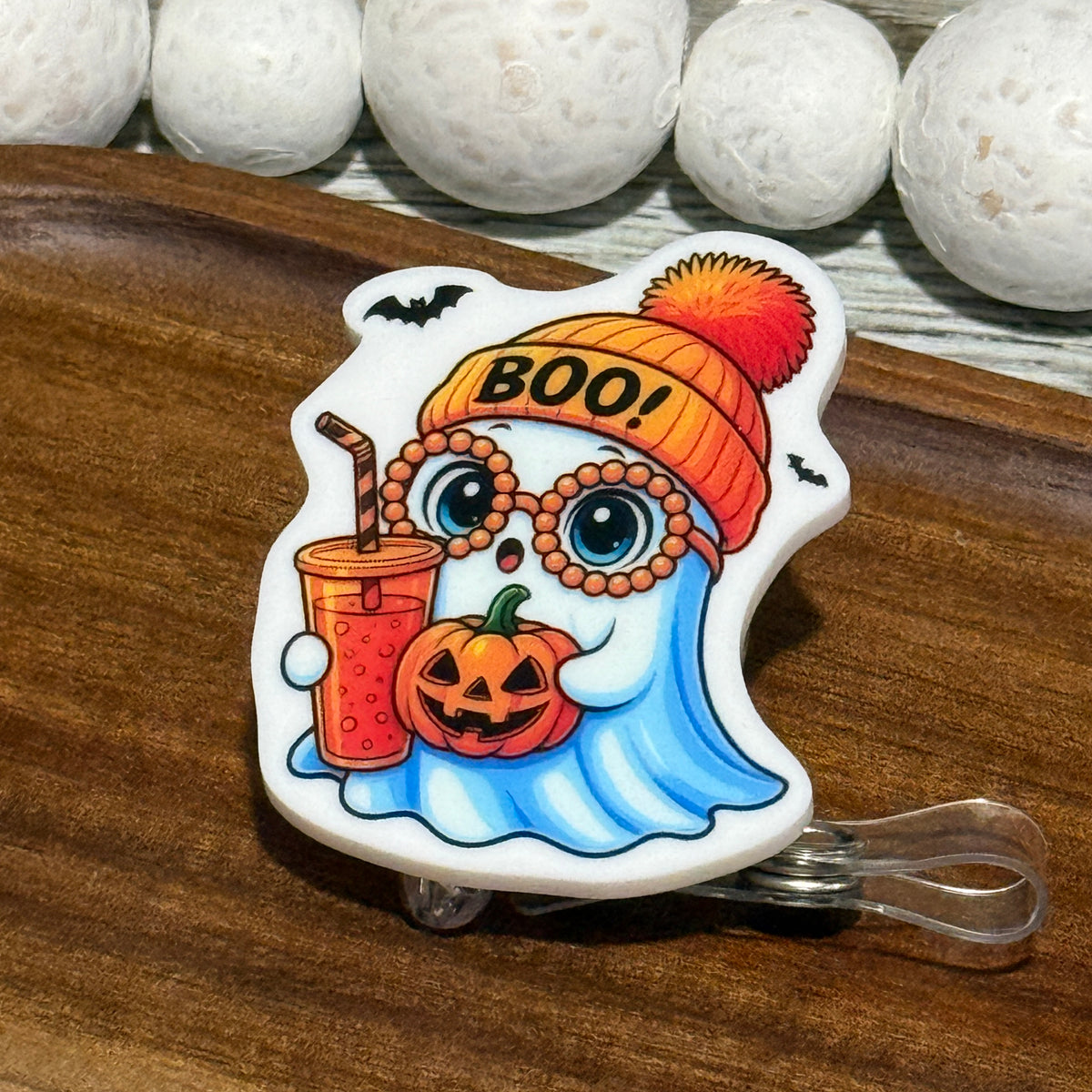 Boujie Ghost Retractable Badge Reel