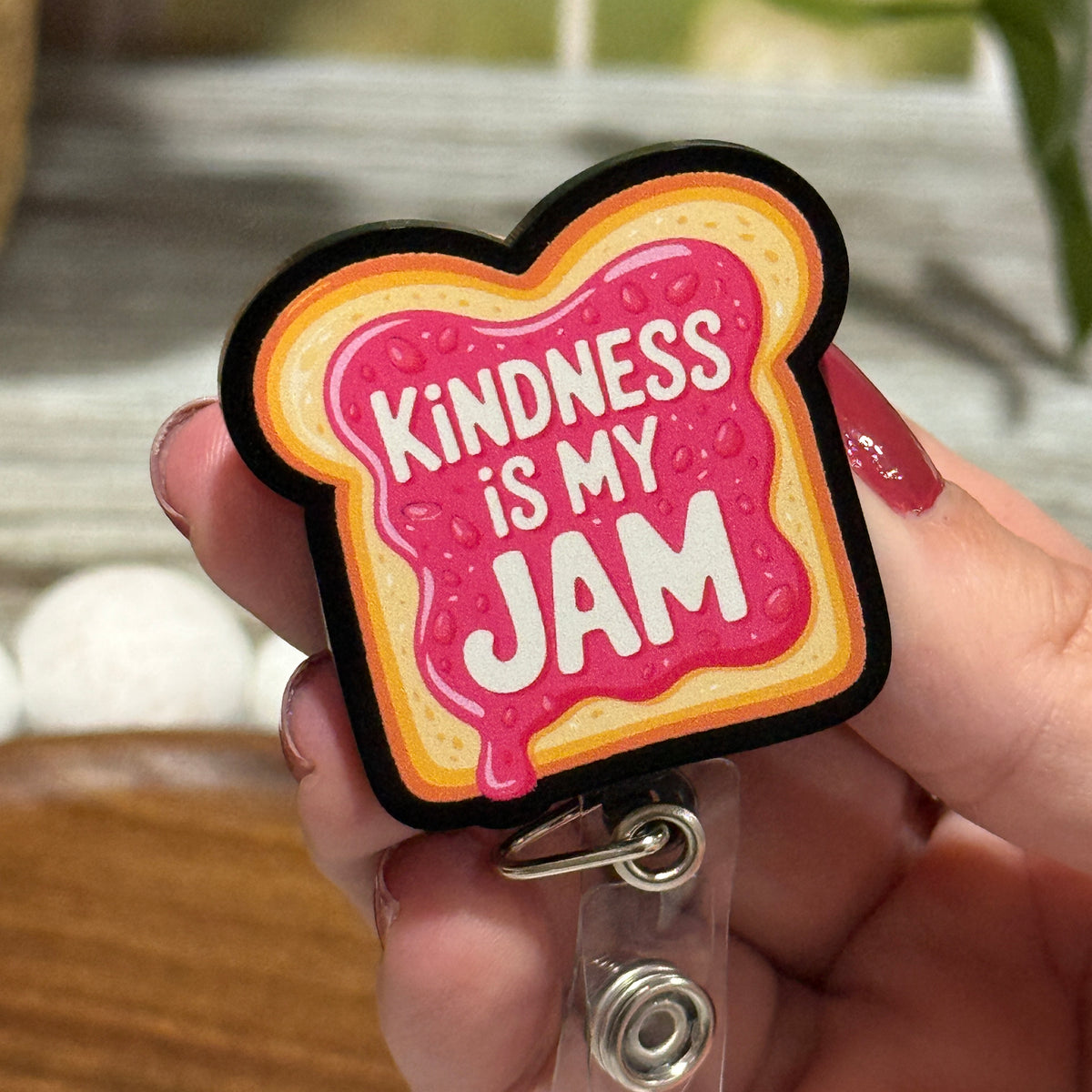 Kindness Is My Jam Retractable Badge Reel