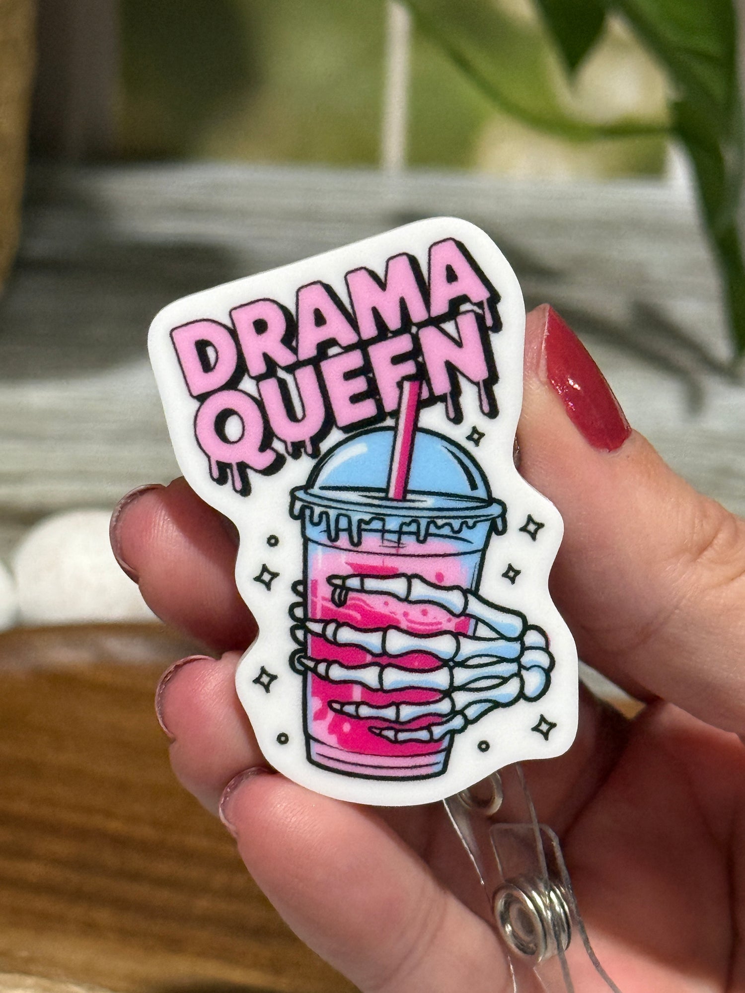 Drama Queen Retractable Badge Reel