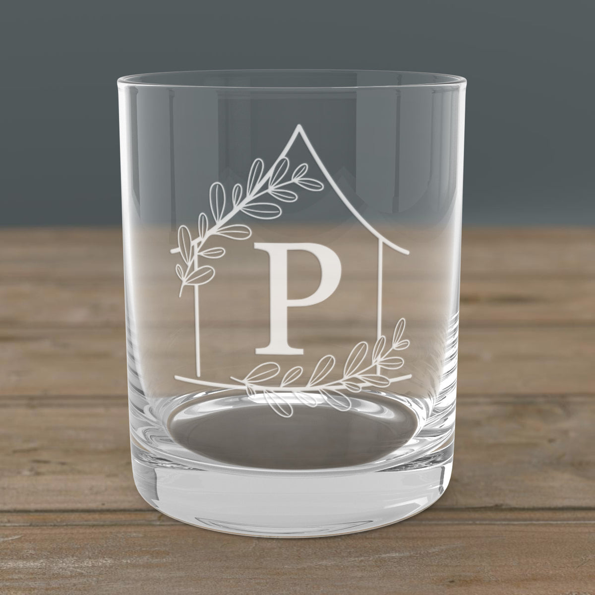 Monogrammed Whiskey Glass – laser engraved Rocks Glass with Pre-Set Designs | Gift for Whiskey & Bourbon Lovers