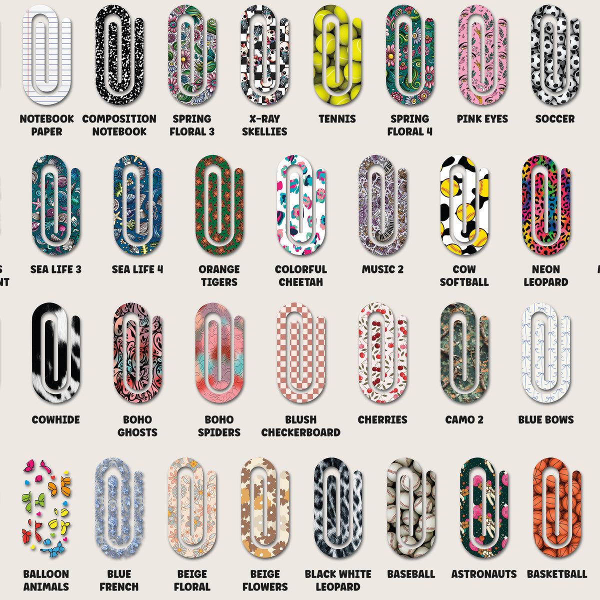 Jumbo Paperclip Bookmark – Personalized UV Printed Acrylic, Custom Name Gift for Readers, Teachers, Book Lovers