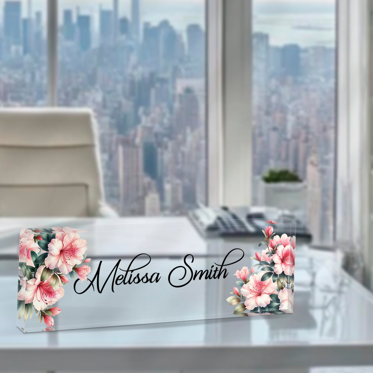 Personalized Desk Name Block – Custom Name Plate | 3x9 Acrylic
