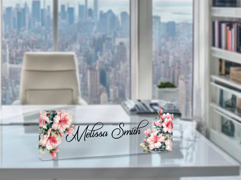 Personalized Desk Name Block – Custom Name Plate | 3x9 Acrylic