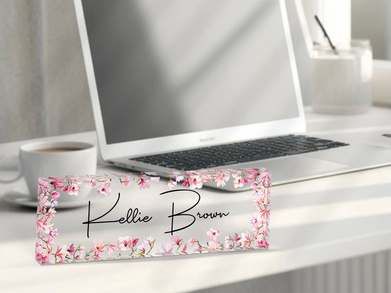 Personalized Desk Name Block – Custom Name Plate | 3x9 Acrylic