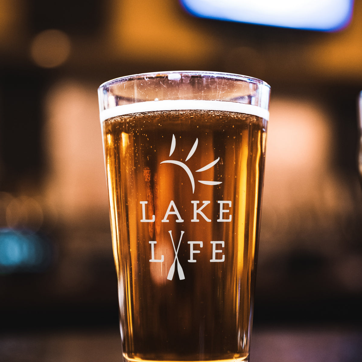 Alcohol-Themed Pint Glass – Engraved Gift for Men, Beer Lovers, Groomsmen