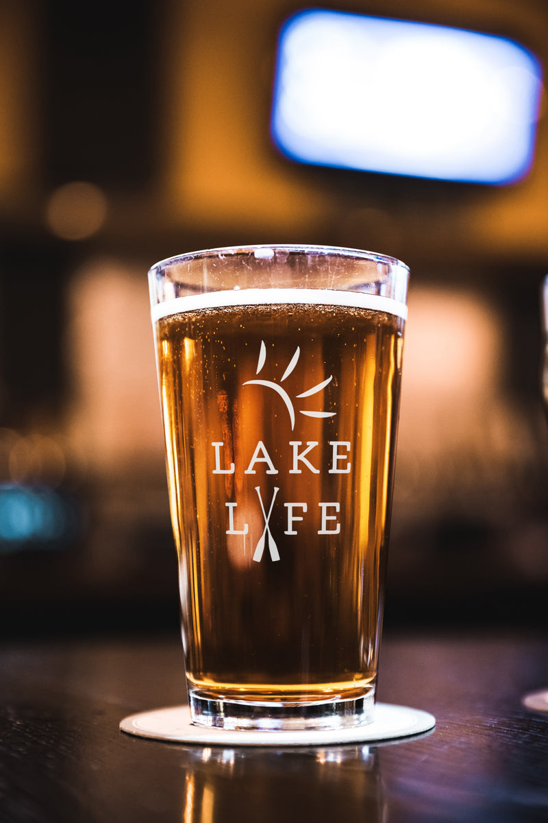 Alcohol-Themed Pint Glass – Engraved Gift for Men, Beer Lovers, Groomsmen