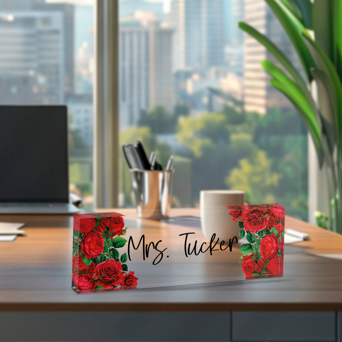 Personalized Desk Name Block – Custom Name Plate | 3x9 Acrylic