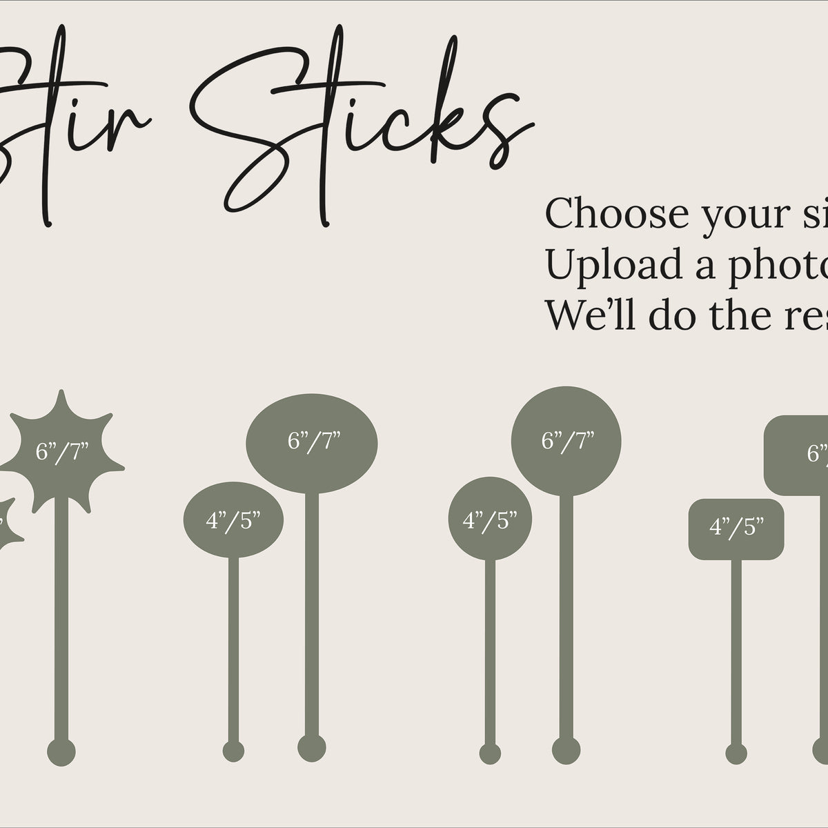 Custom Acrylic Drink Stirrers – Personalized Cocktail Sticks with Pet Photos, Logos & Designs