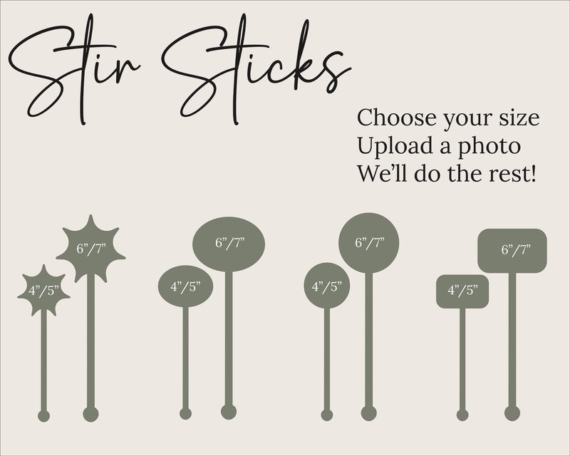 Custom Acrylic Drink Stirrers – Personalized Cocktail Sticks with Pet Photos, Logos & Designs