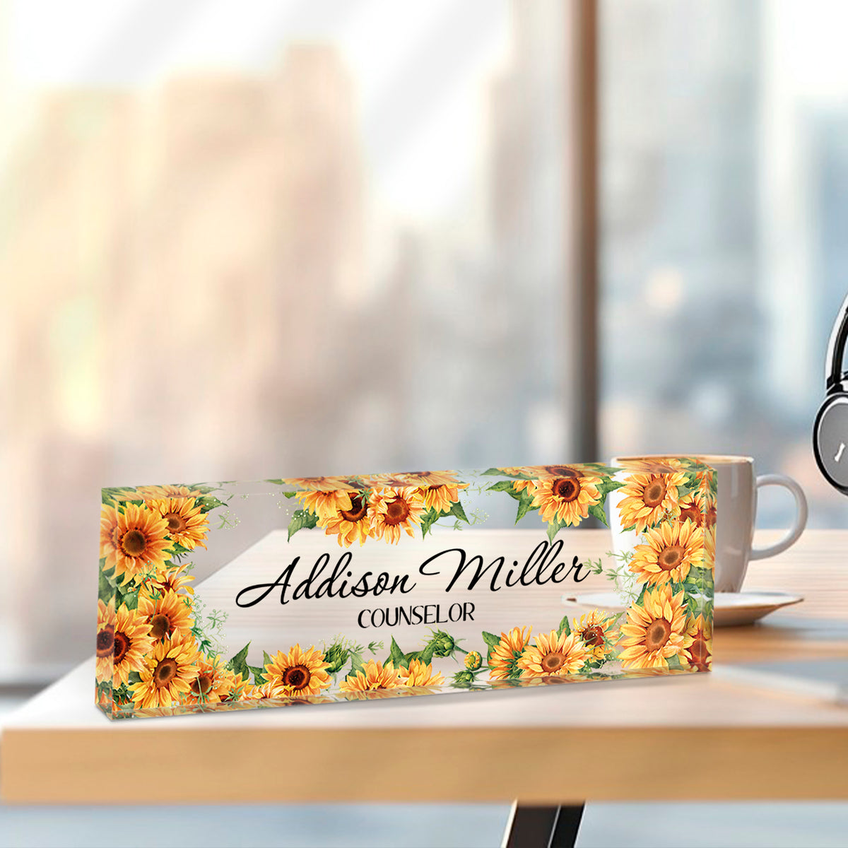Personalized Desk Name Block – Custom Name Plate | 3x9 Acrylic