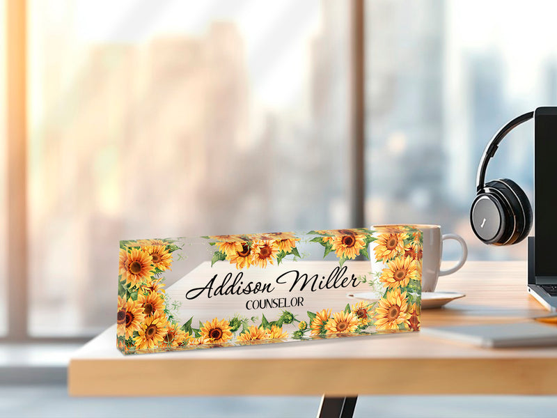 Personalized Desk Name Block – Custom Name Plate | 3x9 Acrylic