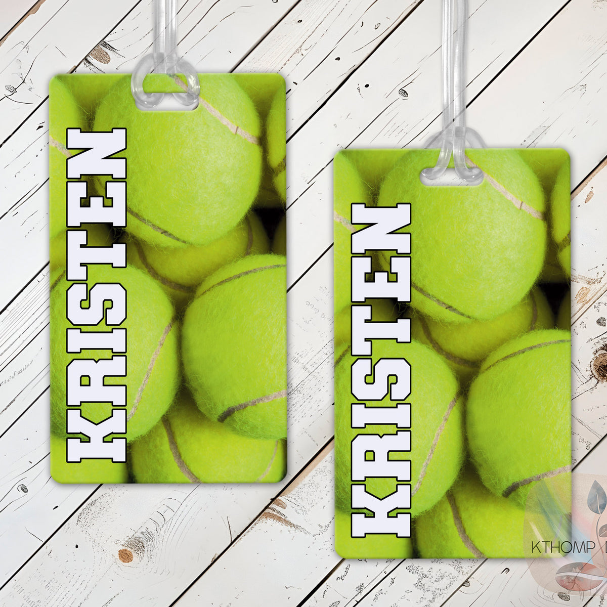 Personalized Tennis Bag Tag with Name and Colors
