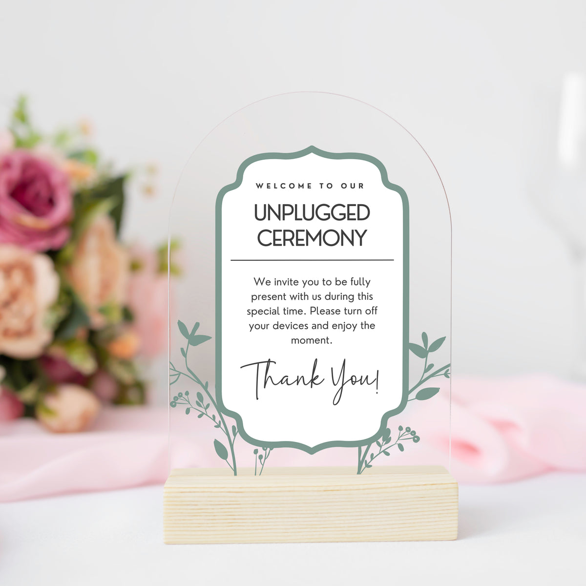 Custom Acrylic Arch Sign – Single Layer | UV Printed Personalized Event Sign