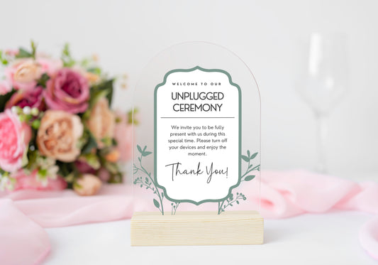 Custom Acrylic Arch Sign – Single Layer | UV Printed Personalized Event Sign