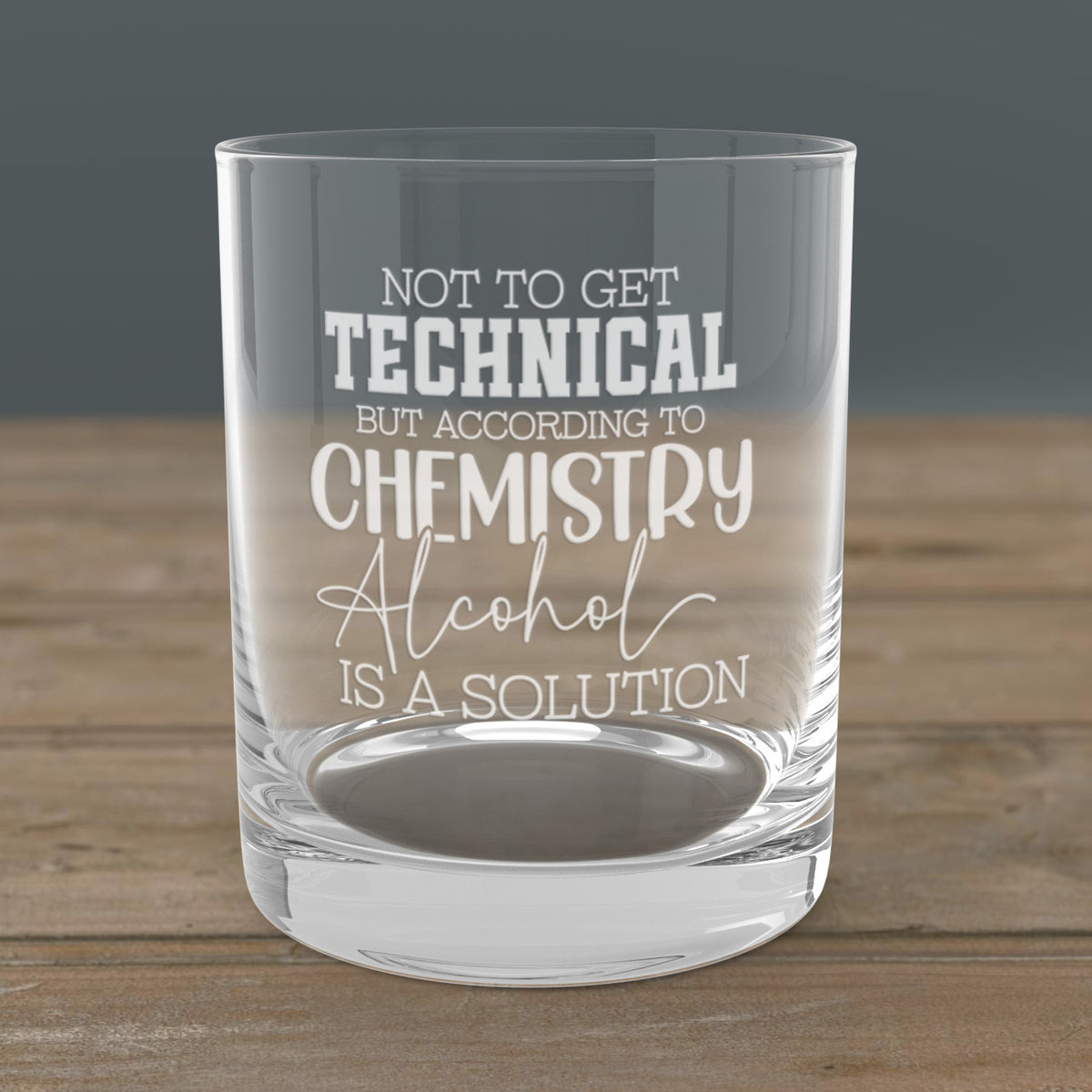 Alcohol-Themed Whiskey Glass – Engraved Gift for Men, Groomsmen, & More