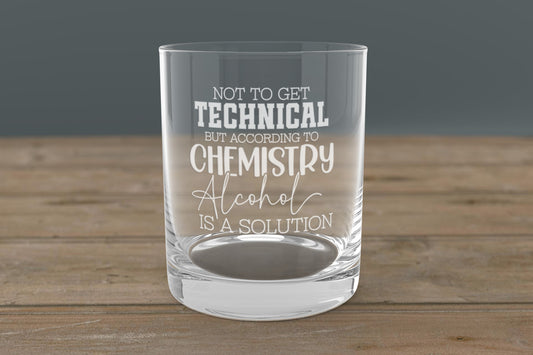 Alcohol-Themed Whiskey Glass – Engraved Gift for Men, Groomsmen, & More