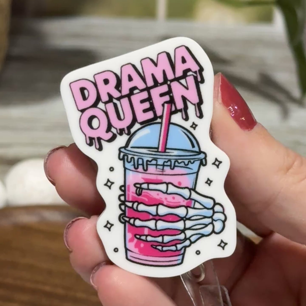 Drama Queen Retractable Badge Reel